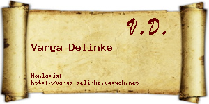 Varga Delinke névjegykártya